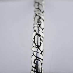 Bracelet snake double torsade en argent 925 .