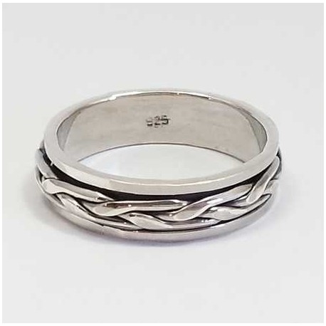 Bague snake trois fils en argent 925.