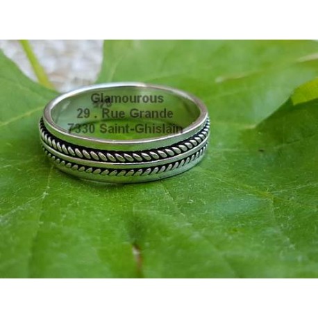 Bague Snake tresse simple en argent 925