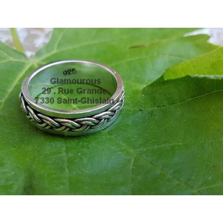 Bague Snake tresse  en argent 925