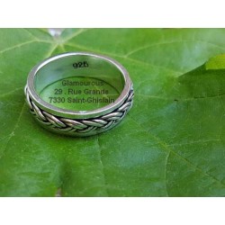 Bague Snake tresse  en argent 925