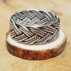 Bague Snake tresse torsade .