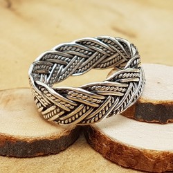 Bague Snake tresse torsade .