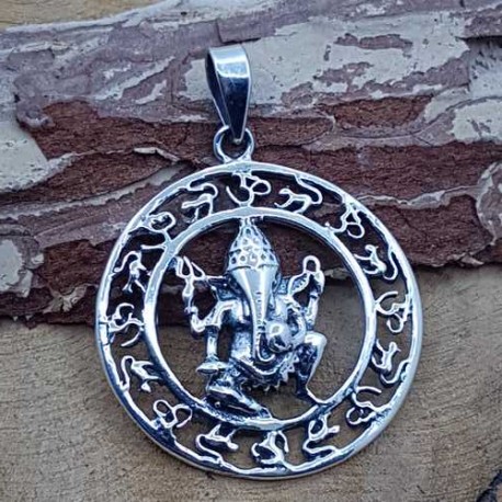 Pendentif argent Ganesh