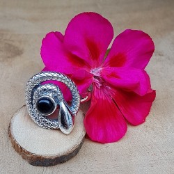 Bague serpent et grenat