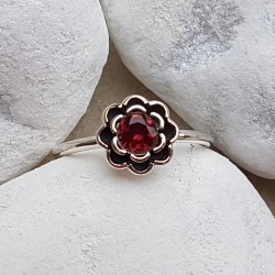 Bague Rose Grenat