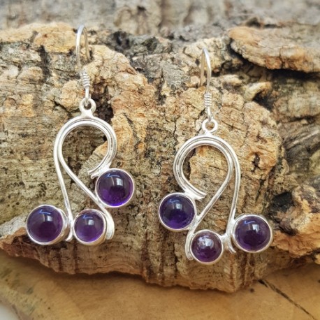 Boucle d ' oreille Amethyste