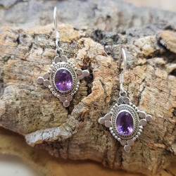 Boucle d ' oreilles Amethyste