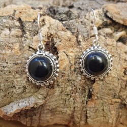 Boucles  d ' oreilles Black Onyx .