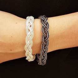 Bracelet snake tresse Gourmette clair