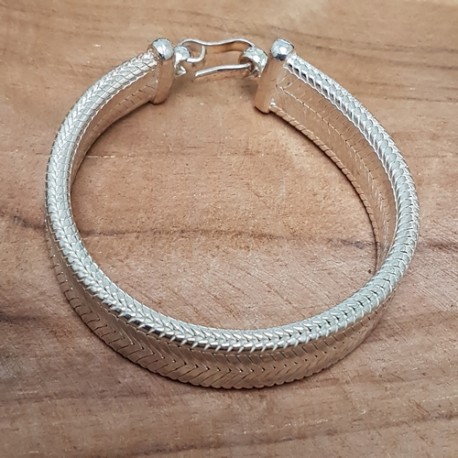 Bracelet femme en argent 3,3mm serpent plat