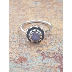 Bague Fleur de Lotus Amethyste