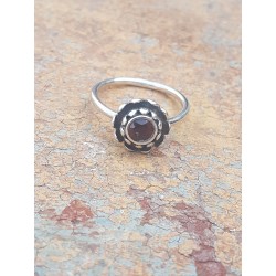 Bague Fleur de Lotus Grenat