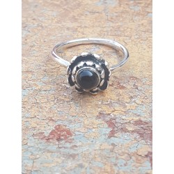 Bague Fleur de Lotus Onyx