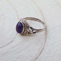 Bague argent Amethyste cabochon