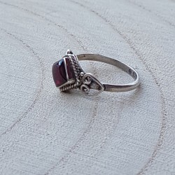 bague argent925 amethyste carré 6mm