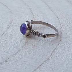 bague argent 925 amethyste rond 6 mm