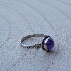 bague argent 925 amethyste rond 6 mm