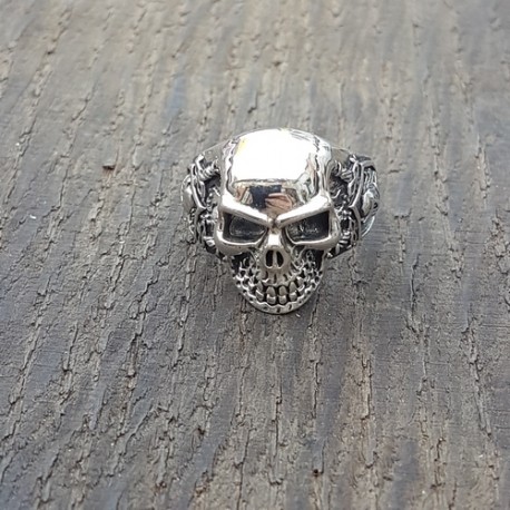 Bague tete de mort argent 925