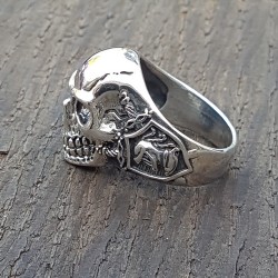 Bague tete de mort argent 925