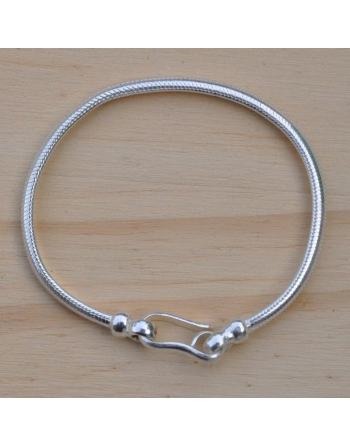 Bracelet snake demi-rond 3 mm