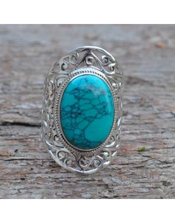 Bague Howlite turquoise .