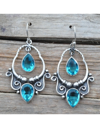 Boucles d ' oreilles Topaze .