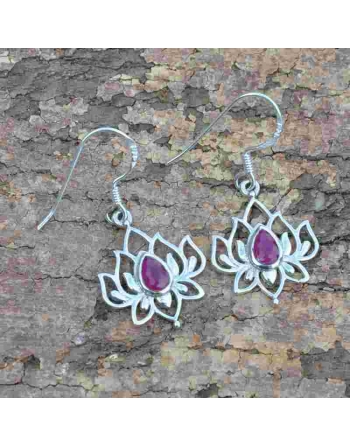 Boucles Lotus  Racine de Rubis