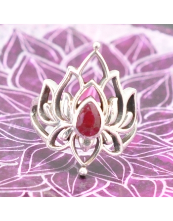 Bague Lotus  Racine de Rubis