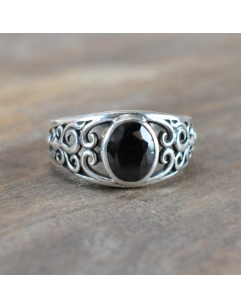 Bague argent Onyx.