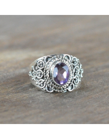 Bague argent Améthyste