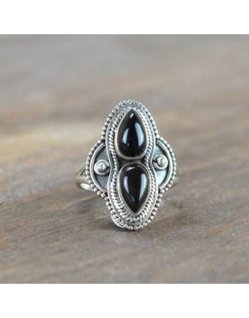 Bague argent onyx