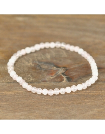 Bracelet Quartz rose 4mm