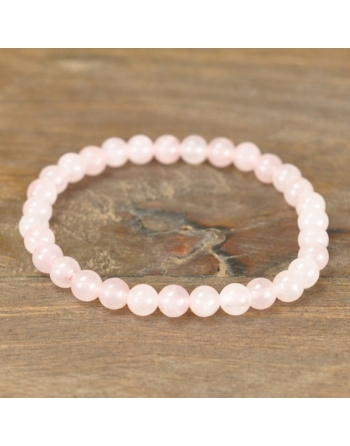 Bracelet Quartz rose clair 6mm