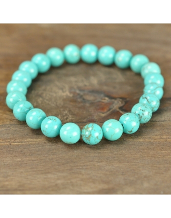 Bracelet Howlite Turquoise 8mm