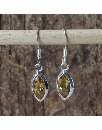 Boucles d'oreilles Citrine