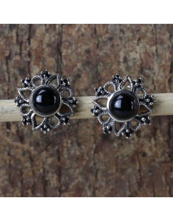 Boucles d'oreilles Onyx