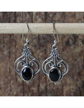 Boucles d'oreilles Onyx