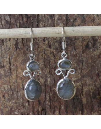 Boucles d'oreilles Labradorite