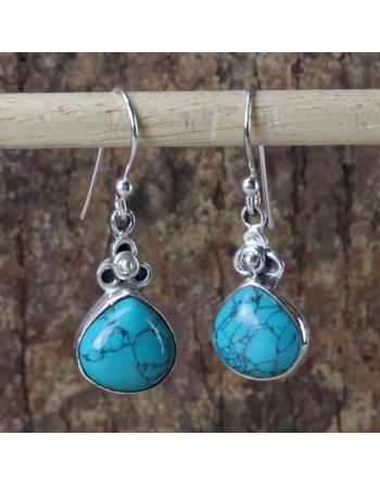 Boucles d'oreilles Howlite...