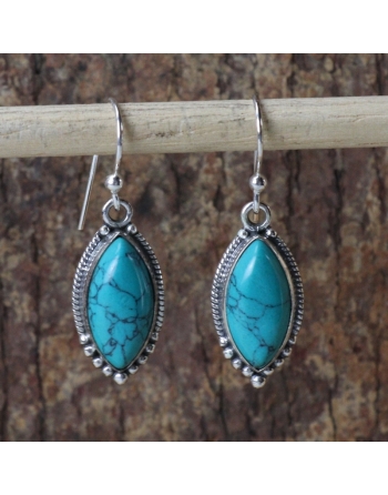 Boucles d'oreilles Howlite...