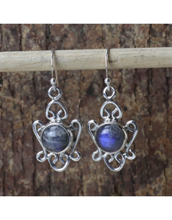 Boucles d'oreilles Labradorite