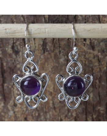 Boucles d'oreilles Amethyste