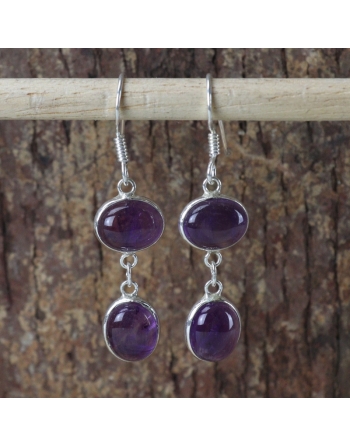 Boucles d'oreilles Amethyste