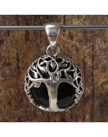 Pendentif arbre de vie et Onyx