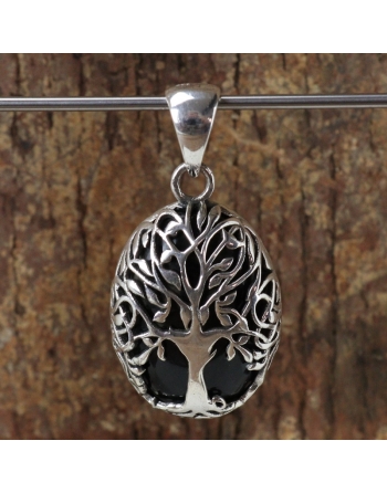 Pendentif arbre de vie et Onyx