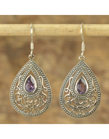 Boucles d'oreilles Améthyste