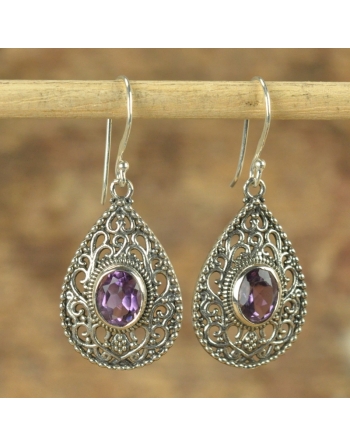 Boucles d'oreilles Améthyste