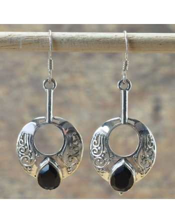 Boucles d'oreilles Onyx