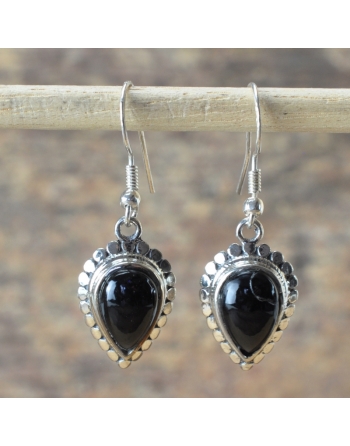 Boucles d'oreilles Onyx